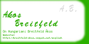 akos breitfeld business card